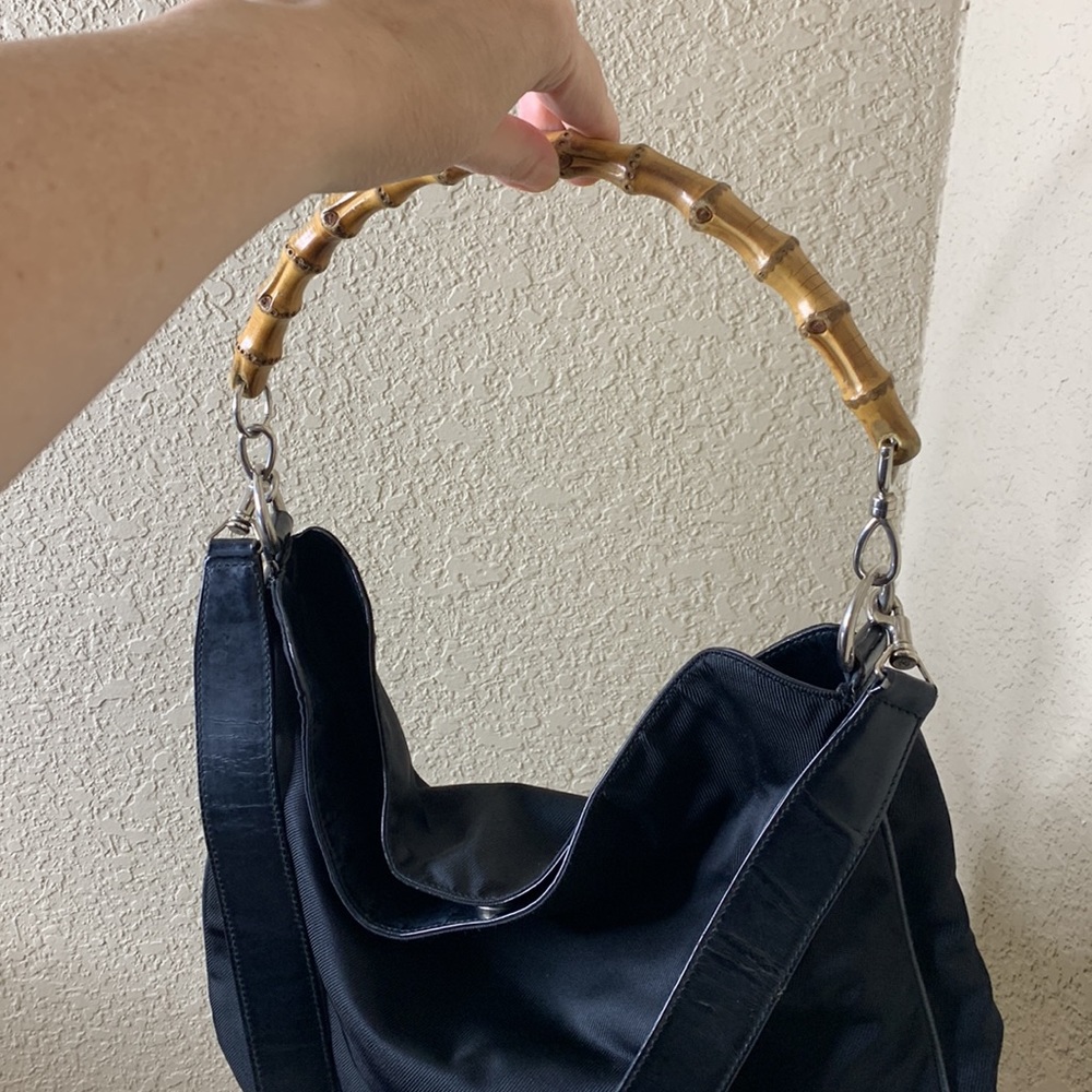 Authentic Gucci bamboo 2-way purse vintage - Picture 3 of 14
